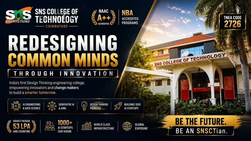 SNS College Redesign - Website project portfolio by PHANIX TECH